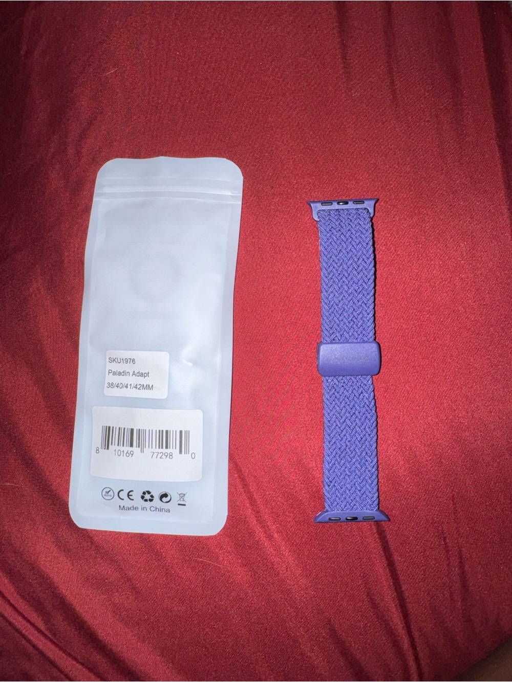 Purple Braided Silicone Wristband Strap for Smartwatch